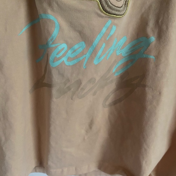 Lucky Charm Tee with adorable bunny appliqué on front. - Picture 2 of 6